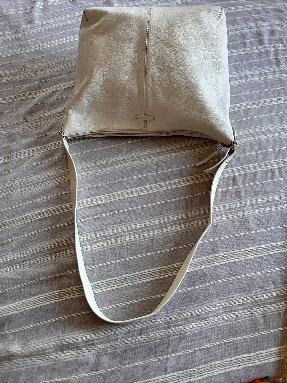 KATE SPADE NY Bone Pebbled Leather Vintage Y2K Hobo Bag Shoulder Purse
